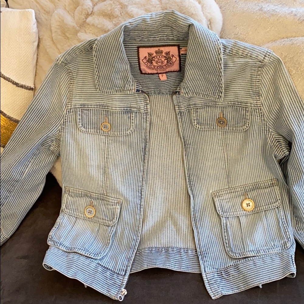 Juicy Couture size petite striped jacket